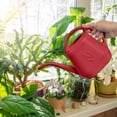 thumbnail image 4 of HomelyJoy 1 Gallon Red Watering Can, Heavy Duty Plastic Plant Watering Pot with Extended Spout and Ribbed Non Slip Grip for Houseplants and Garden, 4 of 8