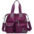 thumbnail image 2 of Bolso de mano de nailon para mujer, bolso de hombro con múltiples bolsillos, impermeable, bolso cruzado para pañales, 2 of 4