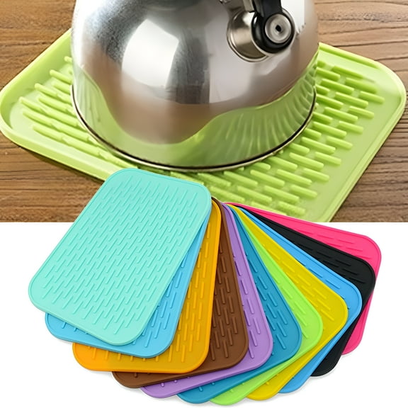 ACDANC Silicone Trivet Mats-Heat Resistant Pot Holders,Multipurpose Non-Slip Hot Pads for Kitchen Potholders,Hot Dishers,Jar Opener