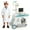 Green, variant on Costway Wooden Doctor Playset with Cart Toy Accessories for Toddlers Pink
