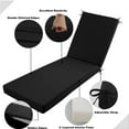 thumbnail image 6 of SUSUZI Outdoor Patio Lounge Cushion Recliner Chair Cushion Seating Cushions with Ties for Beach Garden 72 x 21 x 3 inch, 6 of 10