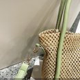 thumbnail image 4 of Bolso de hombro tejido de paja para mujer, bolso de mano ligero para hombro, bolso de playa para exteriores, 4 of 8