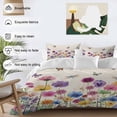 thumbnail image 3 of Queen 4 Piece Bedding Set Vintage Spring Flowers on Linen Soft Breathable Duvet Cover and Pillowcase,Watercolor Floral Butterfly Duvet Cover Set Washable Bed Sheets for Bedroom Dormitory Guest Room, 3 of 8