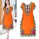 thumbnail image 4 of Túnica suelta Macarena Boho Elegante Lado murciélago Naranja, 4 of 7