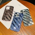 thumbnail image 5 of for iPhone 14 Pro Max Case 6.7" Curly Wave Frame Shockproof Phone Cover 3D Water Ripple Pattern Camera Lens Protection Bling Plating Soft TPU Case for Women Girls(Silver,for iPhone 14 Pro Max), 5 of 12