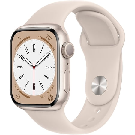 Restored Apple Watch Series 8 (GPS, 41mm) - Starlight Aluminum Case - Starlight Sport Band (Refurbished)