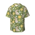 thumbnail image 2 of Xecao offers the Happy Easter for Men's Casual Short-sleeved Shirt, a button-up collared shirt with a pocket, perfect for beach vacations and yacht travel in the X-Large size., 2 of 7