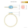 thumbnail image 5 of ANGARA Natural Bezel-Set Oval Aquamarine and Diamond Ring in 14K Yellow Gold for Women (Size-6x4mm) | March Birthstone, Birthday, Anniversary, Jewelry Gift for Women | Natural Aquamarine Ring, 5 of 10