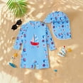 thumbnail image 2 of shoper Girls Swimsuits High Elasticity Girls Swimsuit Short Sleeve Summer Bathing for Kids Outdoor Beach Pool Water Play Sky Blue 18-24 Month, 2 of 7