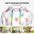thumbnail image 4 of Haiem Girl Rabbit for Women's Fashion Hoodies & Sweatshirts with Kangaroo Pocket,Hooded Sweatshirt with Eye-catching Drawstrings-Medium, 4 of 7