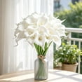 thumbnail image 4 of White Calla Lilies, Artificial Lily Flowers, 10Pcs 35cm Fake Flowers for Wedding Bouquet Home Vase Table Centerpiece Decor, 4 of 8