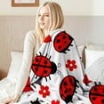 thumbnail image 5 of Flannel Fleece Throw Blanket, Soft Large Throw Blanket, Lightweight Cozy Plush Throw Blanket Fit Sofa Bed, 30"x40", Beetle, 5 of 7