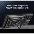 thumbnail image 2 of Phone Case For Samsung Galaxy S23 Ultra with Card Holder + Hydrogel Screen Protector, Black, 2 of 10