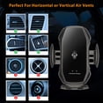 thumbnail image 4 of Soporte inalámbrico para teléfono con cargador de coche, Sensor inteligente de carga rápida, soporte de sujeción automático para coche, 4 of 5