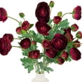 thumbnail image 6 of Northlight Real Touch™ Red Ranunculus Artificial Floral Sprays, Set of 6 - 21", 6 of 9