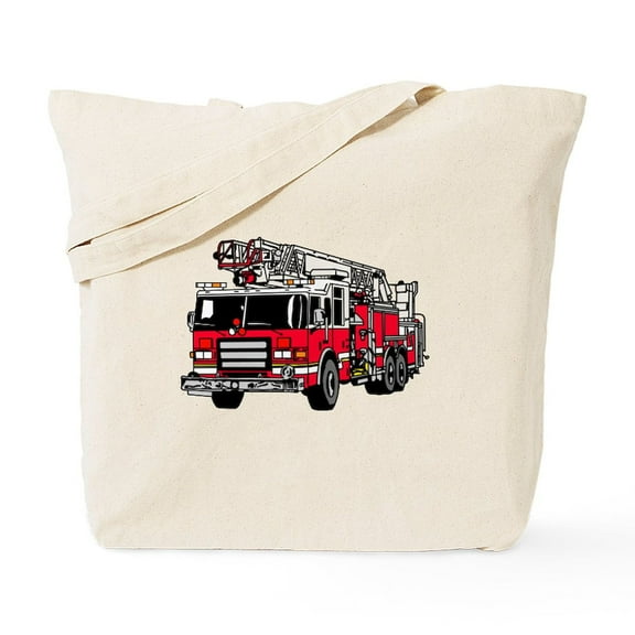 CafePress - Fire Engine Red Tote Bag - Unisex Canvas Tote Bag, Beige, 1-Piece