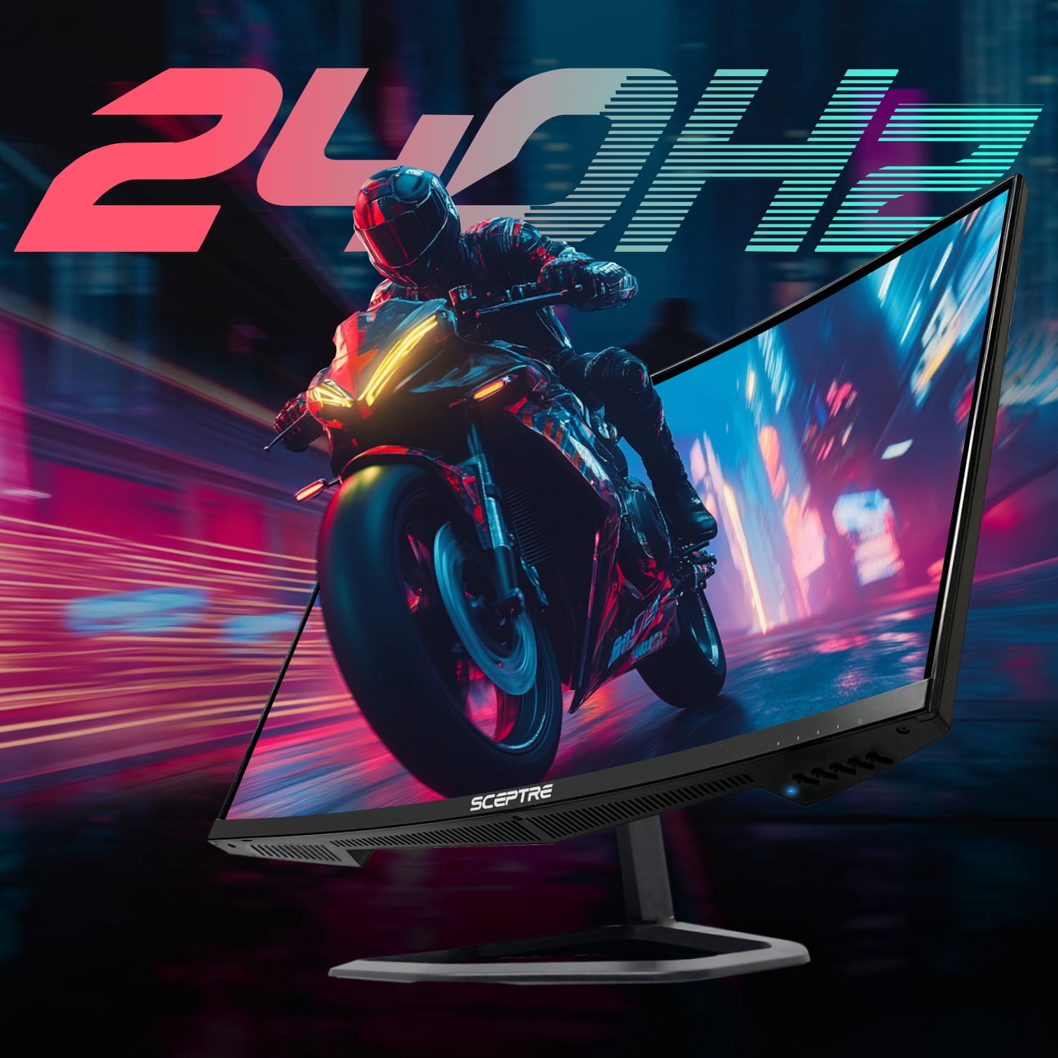 Sceptre New Curved 25-inch Gaming Monitor 240Hz 1500R HDMI x2 DP x2 Build-in Speakers 2025