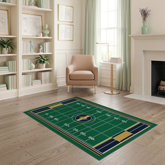 ODIKA Field Endzones Soccer Hockey Shaped Artificial Football Markings Refined for Dorm Room, Small Living Apartment, Stain Resistant Low Profile