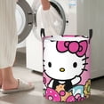 thumbnail image 6 of Hello Kitty Laundry Hamper, Dirty Clothes Hamper Storage Basket for Bathroom Bedrooms, Circular Hamper with Handles, Gifts for Boys Girls Men Women, 6 of 8
