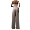 thumbnail image 2 of hirigin Sleeveless Wide Leg Jumpsuit for Women, High Waist Pleated Decoration Solid Color Summer Clothing, 2 of 6