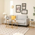 thumbnail image 3 of Gymax 2PCS Sintered Stone Top Round Side Table 16''x16'' End Table w/ Golden Metal Frame Gold, 3 of 10