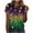 S13-Purple, variant on successthop Mardi Gras T Shirts for Women Colorful Stripe Casual Crewneck Outfits Short Sleeve Tops Plus Size Shirt 2XL