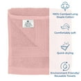 thumbnail image 4 of Dan River Washcloth for Face 12 pack Soft Absorbent and Quick Drying Durable Cotton Face Towel - Dusty Rose, 4 of 8