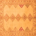thumbnail image 1 of Ahgly Company Indoor Square Abstract Orange Modern Area Rugs, 8' Square, 1 of 4