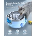 thumbnail image 3 of FeelNeedy Cat Water Fountain Stainless Steel, 118oz/3.5L Wireless Pet Fountain, Battery Operated Cat Fountain, Automatic Water Dispenser with 3 Filters for Cats and Dogs, 3 of 9