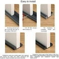 Twin Door Draft Stopper, Under Door Bottom Seal Strip Noise Blocker for