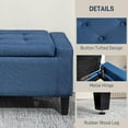 thumbnail image 6 of Topcobe Upholstered Ottoman Bench, Button Tufted Storage Ottoman, Ottoman with Hidden Compartment, Dark Blue Living Room Furniture, Stylish Ottoman Bench with Storage, Perfect for Cozy Living Spaces, 6 of 10