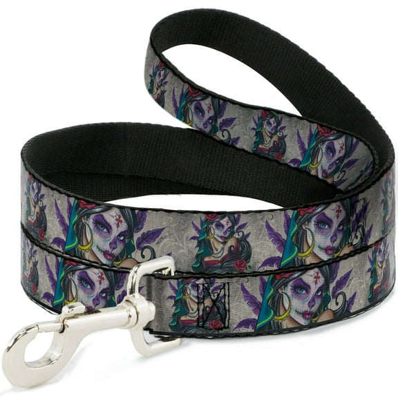 Sexy Ink Girls Pet Leash, Dog Leash, Muerta, 4 Feet Long 1.5 Inch Wide