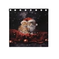 thumbnail image 4 of Christmas Cats Starry Sky Curtain Black Out Thermal Insulation Curtains Aesthetic 54 Inch Length for Bedroom Living Room 2 panels set, 4 of 5