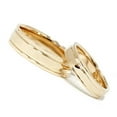 thumbnail image 3 of Pompeii3 Double Inlay Wedding Band Set 14K Yellow Gold Men and Women, 3 of 5