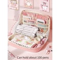 thumbnail image 4 of 1pc Beige Multi-layered High Capacity Pencil Case For Boys And Girls, Middle And High School Students, Multiple Functions Storage Bag For Primary Stud, 4 of 4