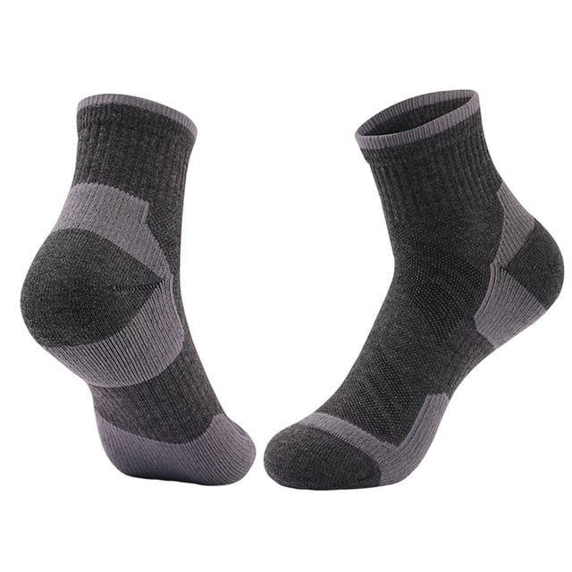 Casual Mens Socks For Daily Wear And Outdoor Sports With Color Blocked Style In Gray Material Nylon Spandex One Size Length 7.48 Inches Height 4.33 Inches These Socks For Men Are Breathabl