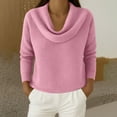 thumbnail image 2 of Women's Casual Long Sleeve Pullover Sweatshirt Hoodie Loose Fit Soft Fleece Warm Fall Winter Fashion | CSEONE,Pink XL, 2 of 9