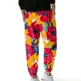 thumbnail image 4 of SWSMCLT Men's Casual Pants Gym Ankle Joggers Jogging Polyester Mid Rise Skinny Trousers Patterned5 Small, 4 of 4