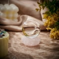 thumbnail image 4 of Natural Rose Quartz Candle Holder 2 Inch Diameter Lotus Crystal Ball Stand Lotus Flower Rose Quartz Carved Gemstone Lotus Candlestick Holder for Home Decor - 0.8 Inch Inner Diameter, 4 of 5