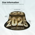 thumbnail image 5 of Balery Happy New Year 2025 E Sun Hats for Men Women Bucket Hat UPF 50+ Buckey Hat Boonie Hat Foldable UV Protection Hiking Beach Fishing Summer, 5 of 9