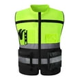 thumbnail image 4 of Reflective Safety Vest Soft with Reflective Strips Work High Visibility Yellow, 4 of 8