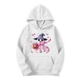 thumbnail image 3 of Ghost Print Hoodies for Womens Thermal Polar Soft Fleece Sweatshirt Long Sleeve Blouses Fall Winter Outfits Clothes with Pockets, 3 of 4