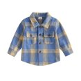 thumbnail image 5 of Boy Plaid Woolen Lapel Jacket Coat And Winter Plaid Shirt Coat Loose Shirt,Woolen Plaid Jacket 12-18 Months, 5 of 5