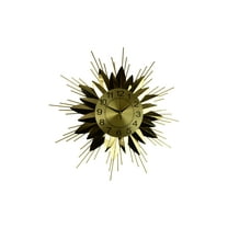 25" Gold Metal Starburst Wall Clock