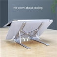 thumbnail image 4 of facefd Laptop Stand Height Adjustable Notebook Computer Stand Ventilated Notebook Portable Foldable Aluminium Laptop Stand Holder, 4 of 6