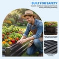 thumbnail image 4 of Dextrus 12x4x1ft Galvanized Metal Raised Garden Bed with Gloves, Stakes & Support Rod for Outdoor Vegetables Flowers, Black, 4 of 6