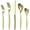 3.Gold, variant on Stainless Steel Gold Silverware Set Titanium Gold Plating Flatware Set 20 Pieces , Gold Cutlery Set Service For 4 (Shiny Gold)