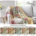 thumbnail image 4 of Chezmoi Collection Delaney 1-Piece Floral Patchwork Quilted Throw - Soft Breathable Vintage Washed Cotton Reversible Quilt for All Seasons. Throw Blanket, 4 of 4
