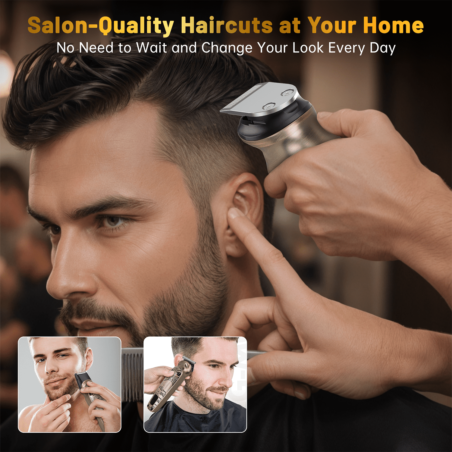 Beard Trimmer Kit for Men, 8 in 1 Waterproof Cordless Hair Clippers and Trimmers Set, Electric Razor Shavers for Men, LED Display, Adjustable Beard Grooming Kit Birthday Gifts for Men
