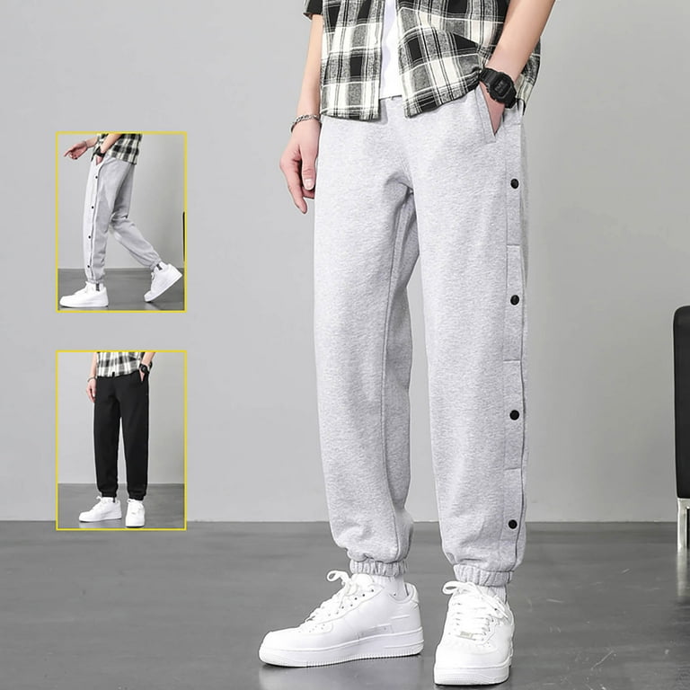 Best Deal for Men's Tearaway Pants Trendy Athletic Warm Up Joggers Side